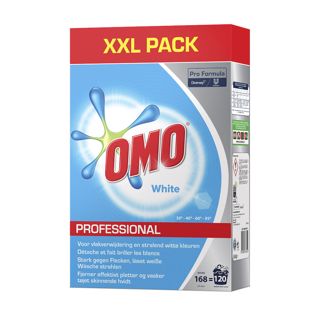 Omo Pro Formula White Box 8.4kg - Pulverwaschmittel für weiße Stoffe