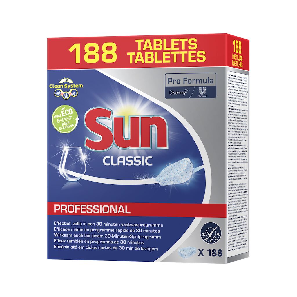 Sun Pro Formula Classic Tablets 188x1Stk. - Geschirrspültabletten Classic, geeignet für Haushaltsgeschirrspüler
