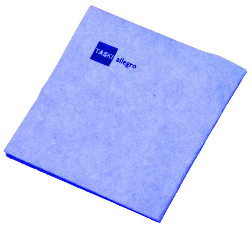 TASKI Allegro 25x1Stk. - 38 x 40 cm - Blau - Vielseitig einsetzbares Reinigungstuch für die effektive Reinigung aller Oberflächen