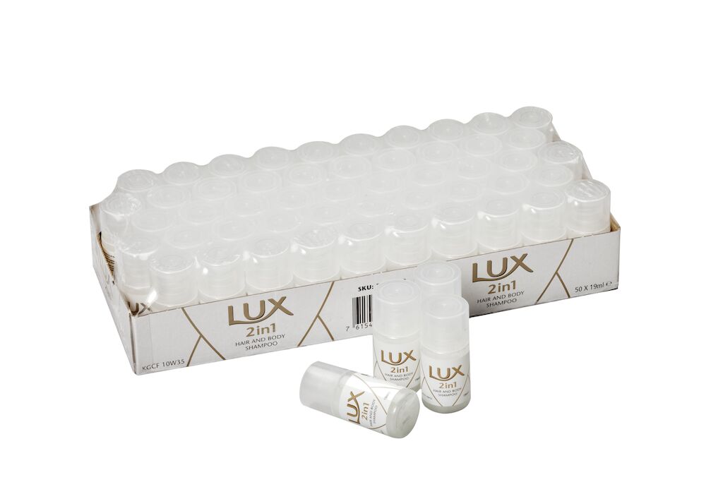 Lux Pro Formula 2-in-1 8x50x0.019L - Duschbad und Haarshampoo, in 19 ml Einzelverpackung, umweltzertifiziert