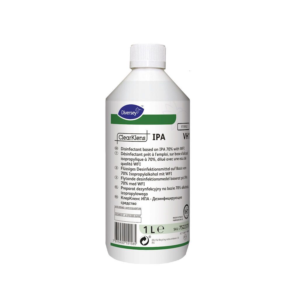 ClearKlens IPA VH1 10x1L - Flüssiges, steriles Desinfektionsmittel fürReinräume auf Basis von Isopropylalkohol