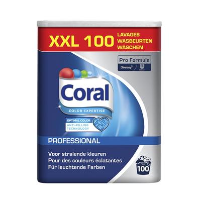Coral Pro Formula Optimal Color 6.25kg - Buntwaschmittel, Pulver, erhält strahlende Farben und gepflegte Gewebe, ohne optische Aufheller, ohne Bleichmittel und phosphatfrei
