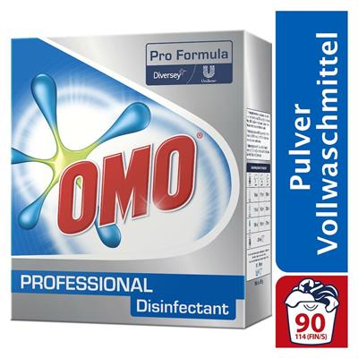 Omo Pro Formula Disinfectant 8.55kg - Desinfizierendes Vollwaschmittel - Pulver, mit hoher Wirksamkeit bereits ab 40°C