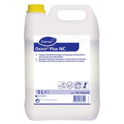 Oxivir Plus NC * 2x5L - Konzentrierter, flüssiger Desinfektionsreiniger zur Reinigung und Desinfektion nicht poröser harter Oberflächen. Für Flächen mit und ohne Lebensmittelkontakt geeignet