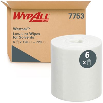 KC WypAll Wettask LowLint White 6x120Stk.