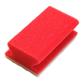 TASKI Scourer Non Abrasive 10Stk. - 14 x 8 cm - Rot - Reinigungsschwamm, materialschonend, mit Griffrille und weißem Pad